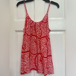 NEW Gap Red & White Paisley Flowy Cami Tank Womens Medium Boho Y2K NWT